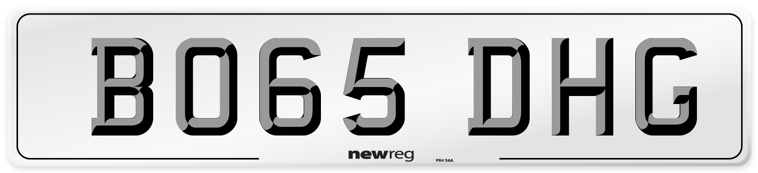 BO65 DHG Number Plate from New Reg